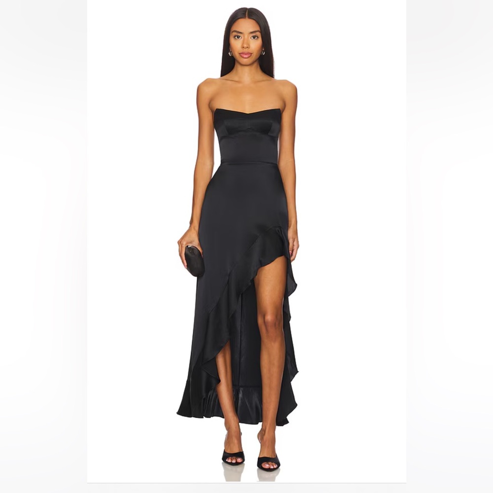 New Amanda Uprichard Alyse Silk Maxi Dress,Amanda Uprichard strapless gown Small